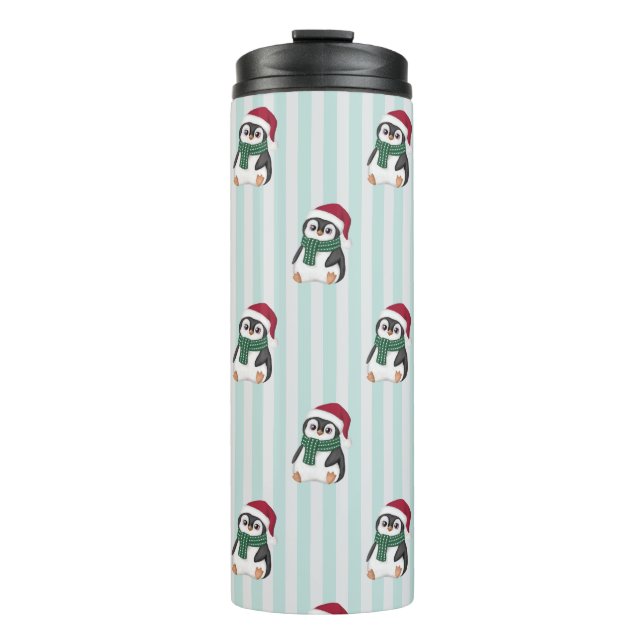 Termo Cute Baby Penguin Wearing Santa Hat Christmas  (Anverso)