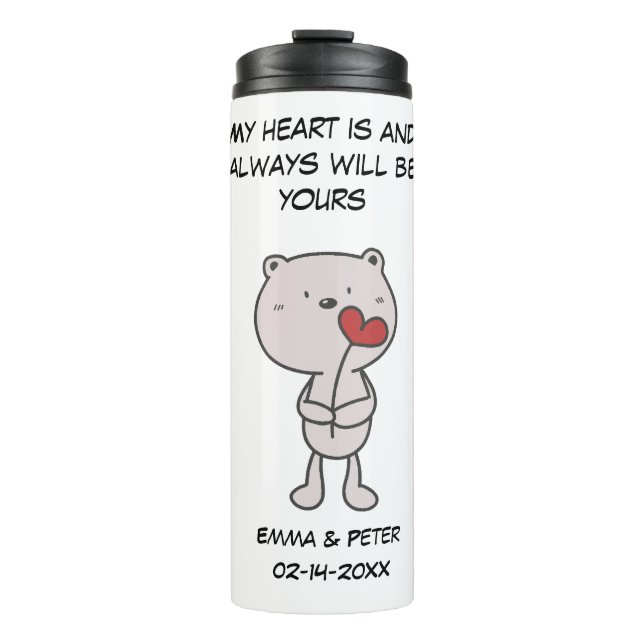 Termo Cute Bear with Hearts Valentine’s Day  (Anverso)
