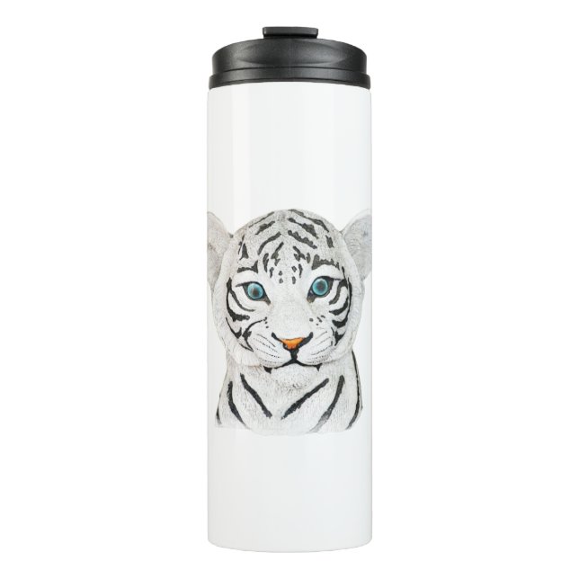 Termo Cute Beautiful White Tiger With Blue Eyes (Anverso)
