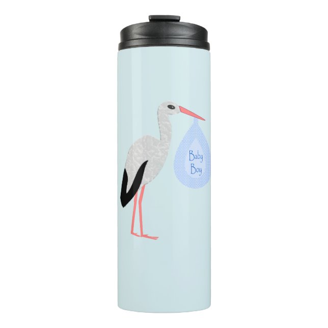 Termo Cute Blue Baby Boy Stork (Anverso)