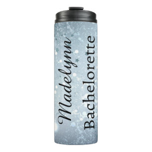 Termo Cute Bubble Blue Personalizado Bridesmaid Thermal