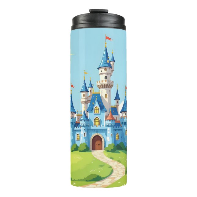 Termo Cute castillo azul y blanco (Anverso)