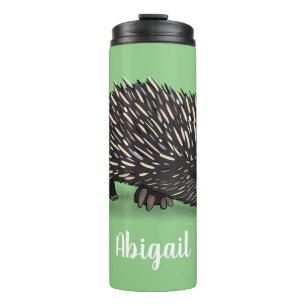 Termo Cute echidna con ilustracion de personalizado de a