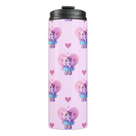 Termo Cute Elephant Pink Patterado