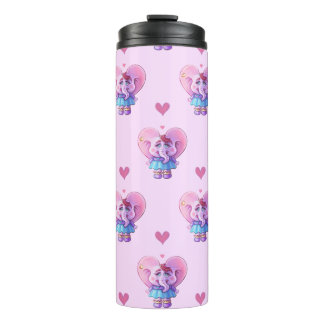 Termo Cute Elephant Pink Patterado