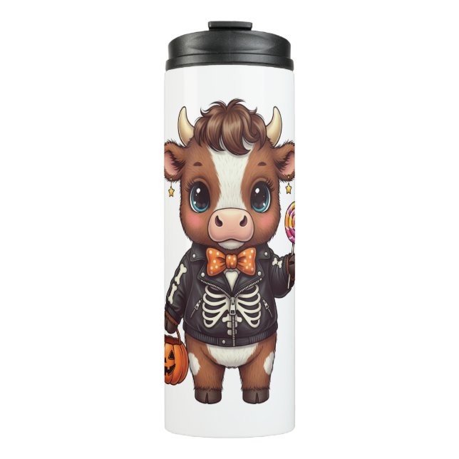 Termo Cute gracioso Halloween Highland Cow (Anverso)