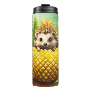 Termo Cute Hedgehog con piña - Adorable Personalizado Il