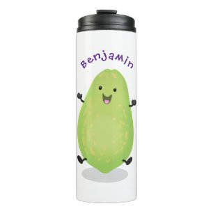 Termo Cute kawaii papaya paw personalizado ilustracion