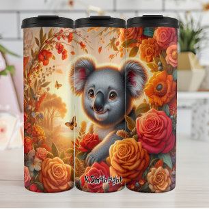 Termo Cute Koala con un Rosa