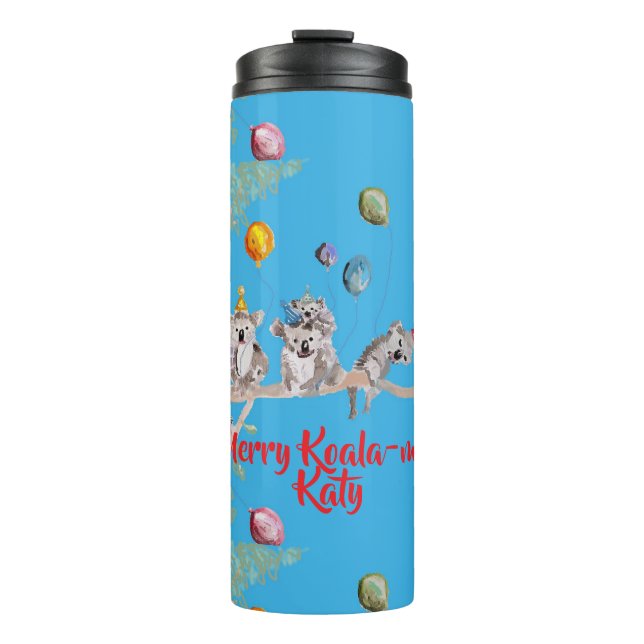 Termo Cute Koala Koalas Feliz Navidad Koala-mus Chicas (Anverso)
