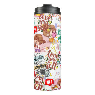 Termo Cute Motivacional – Cita Positiva Kawaii