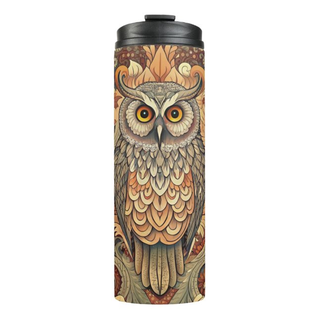 Termo Cute Owl Style William Morris (Anverso)