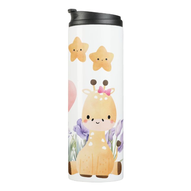 Termo Cute Pareja Giraffe Termal Tumbler (Rotado hacia la derecha)