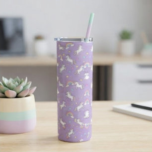 Termo Cute Pastel Unicorn and Rainbow for Kids