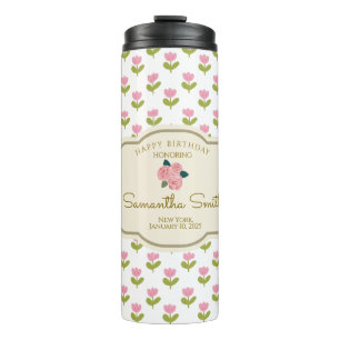 Termo cute pink flowers