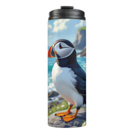 Termo Cute Puffin on the Seashore themed  
