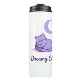 Termo Cute Purple Cat Moon Travel Mug Gift