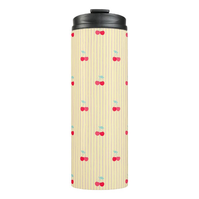 Termo Cute Retro Cherry Pattern Retro Pop (Anverso)