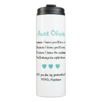 Cute Serás Mi Padrino Corazón Turquesa