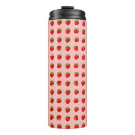 Termo Cute Strawberries Pattern – Adorable Fruit 