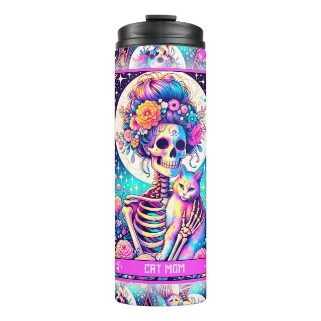 Termo Cute Tarot Card Cat Día de la Madre/Madre (Anverso)