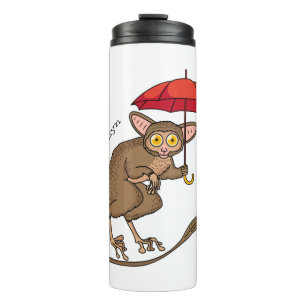 Termo Cute Tarsier con ilustracion personalizado paragua