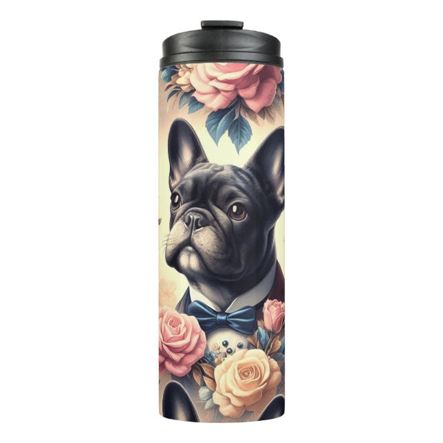Termo Cute vintage Bulldog francés (Anverso)