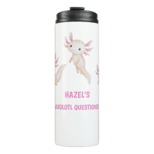 Termo Cute Watercolor Axolotl Preguntas Personalizado Ni
