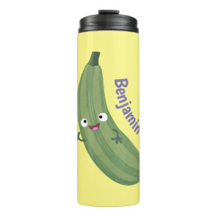 Termo Cute zucchini feliz personalizado ilustracion