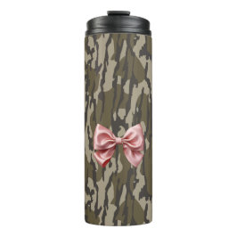 Termo Cuto Bottomland Camo Estético Cinta Rosa Bow