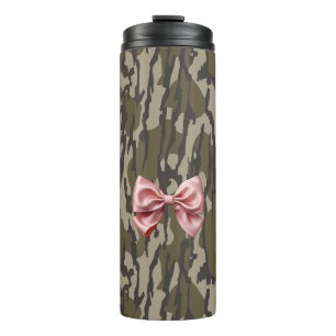 Termo Cuto Bottomland Camo Estético Cinta Rosa Bow