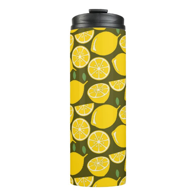 Termo Cuto de diversión moderno amarillo limón (Anverso)