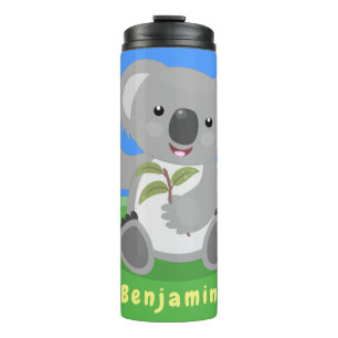 Termo Cuto feliz koala saludando al ilustracion personal
