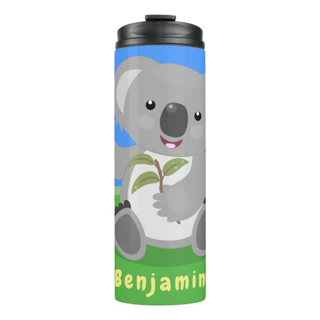 Termo Cuto feliz koala saludando al ilustracion personal (Anverso)