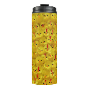 Termo Cuto Yellow Easter Chicks Patrón Tumbler Termal