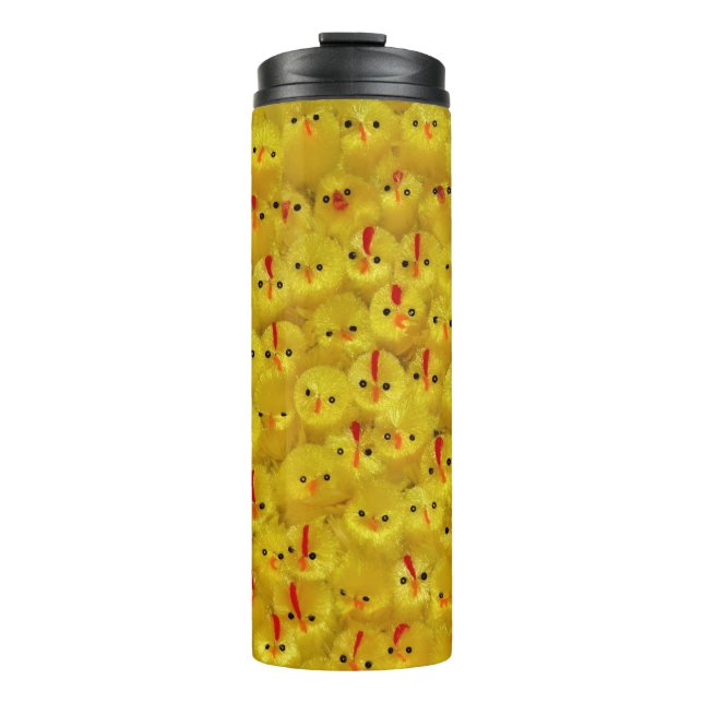Termo Cuto Yellow Easter Chicks Patrón Tumbler Termal (Anverso)
