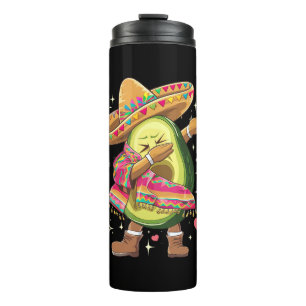 Termo Dabbing Aguacate Cinco De Mayo Divertido Poncho Me