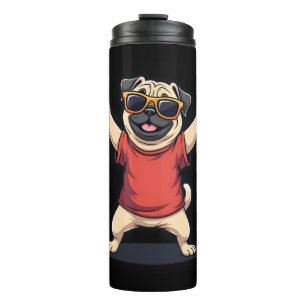 Termo Dabbing Dab Pug Dog Mascotas bailan pipa animal