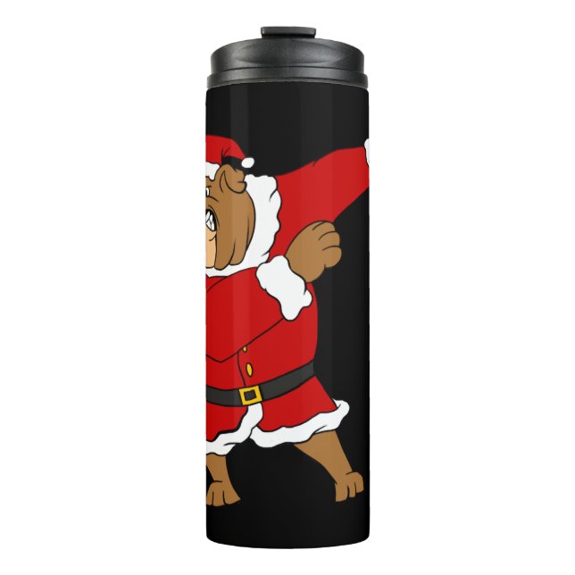 Termo Dabbing Navidades Bulldog Navidades graciosos (Anverso)