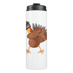 Termo Dabbing Turkey Shirt Acción de Gracias niños hombr