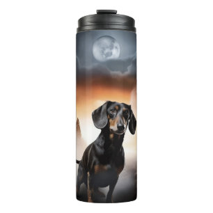 Termo Dachshund Halloween Scary