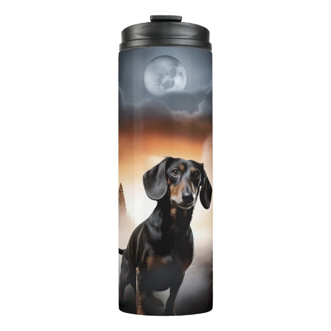 Termo Dachshund Halloween Scary (Anverso)
