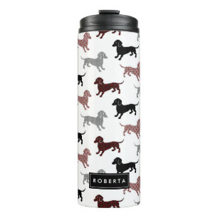 Termo Dachshunds del damasco