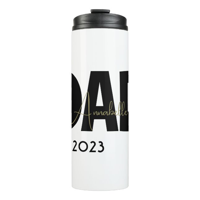 Termo DAD minimalista con nombre y año personalizados (Anverso)