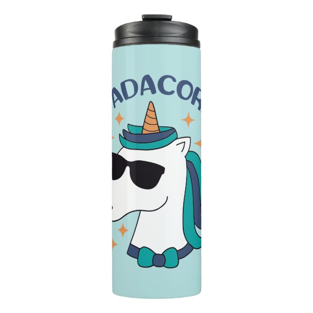 Termo Dadacorn con lentes de sol (Anverso)