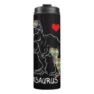 Termo Dadasaurus Daddy Rex Autism Awareness Proud Dad Fa