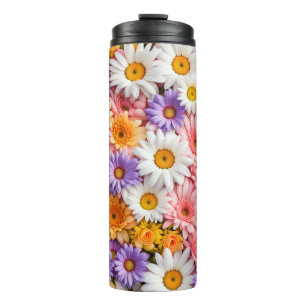 Termo Daisies morados rosados blancos -