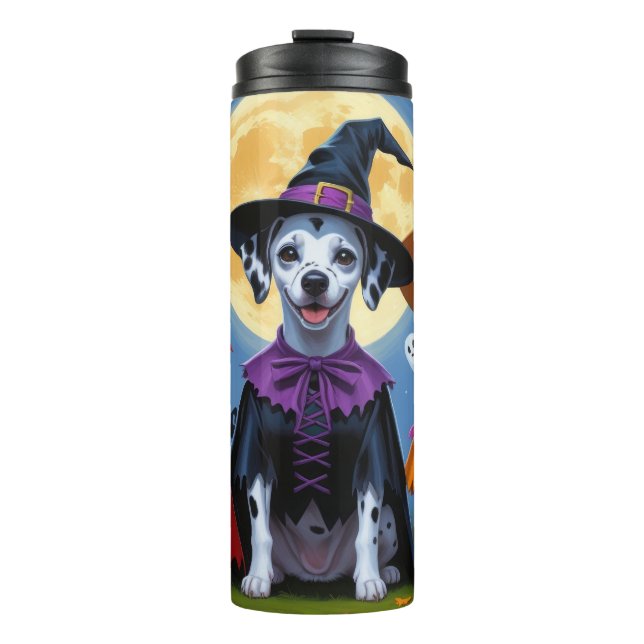 Termo Dalmatia Perro Calabaza Halloween Gracioso (Anverso)