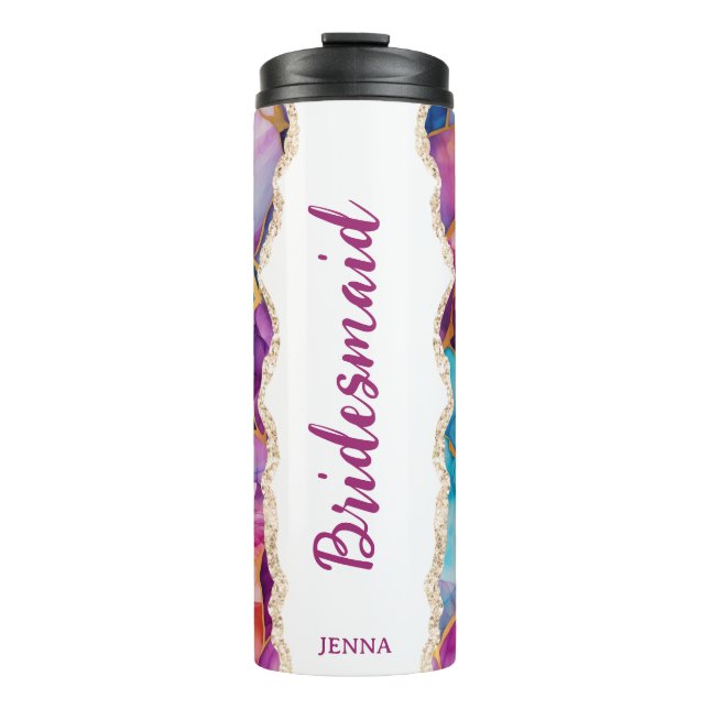 Termo Dama de Honor con Nombre Personalizado (Anverso)