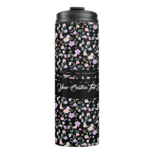 Termo Dama de la Flor Negra patrón floral